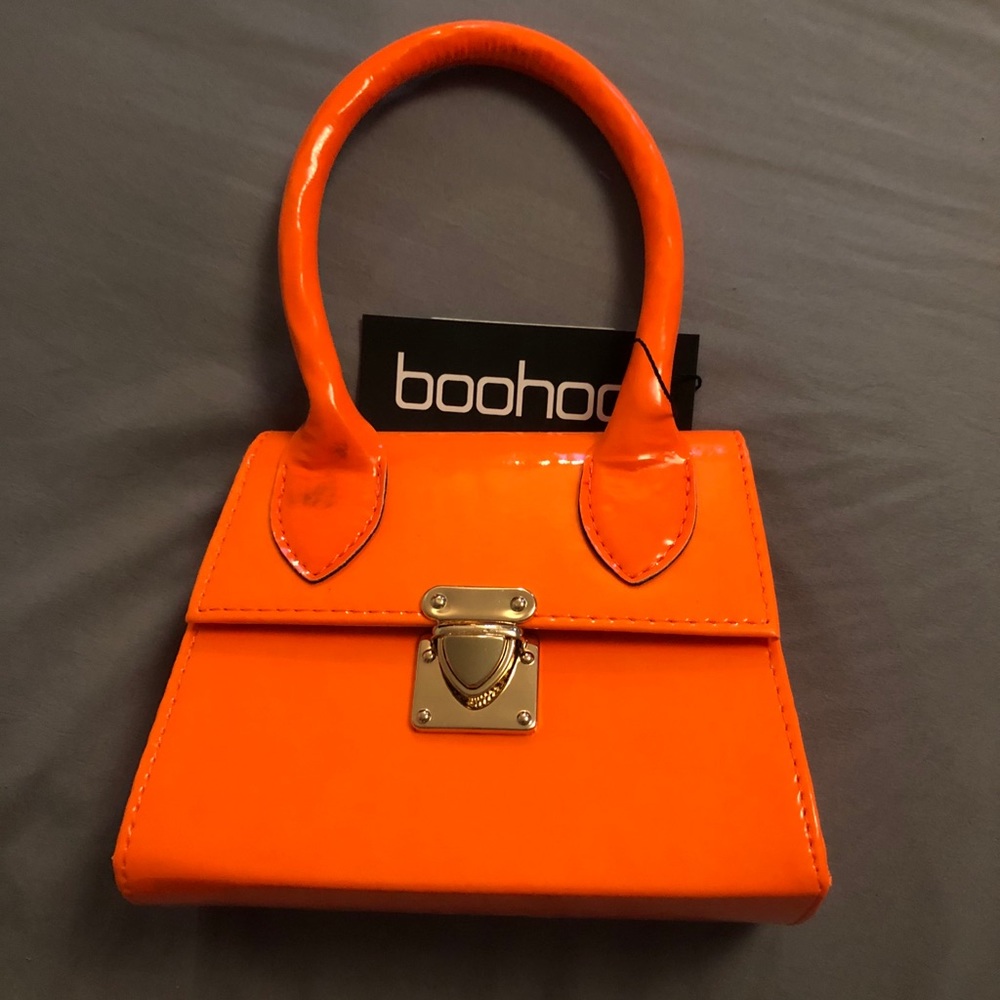 Neon orange handbag